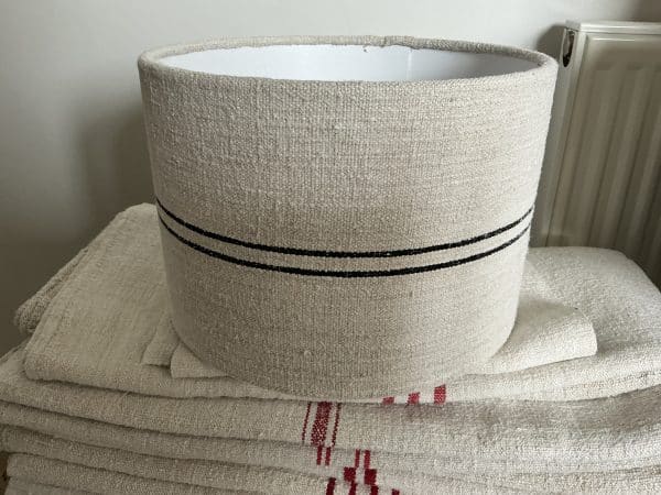 Hungarian linen drum shade black stripe - Image 3